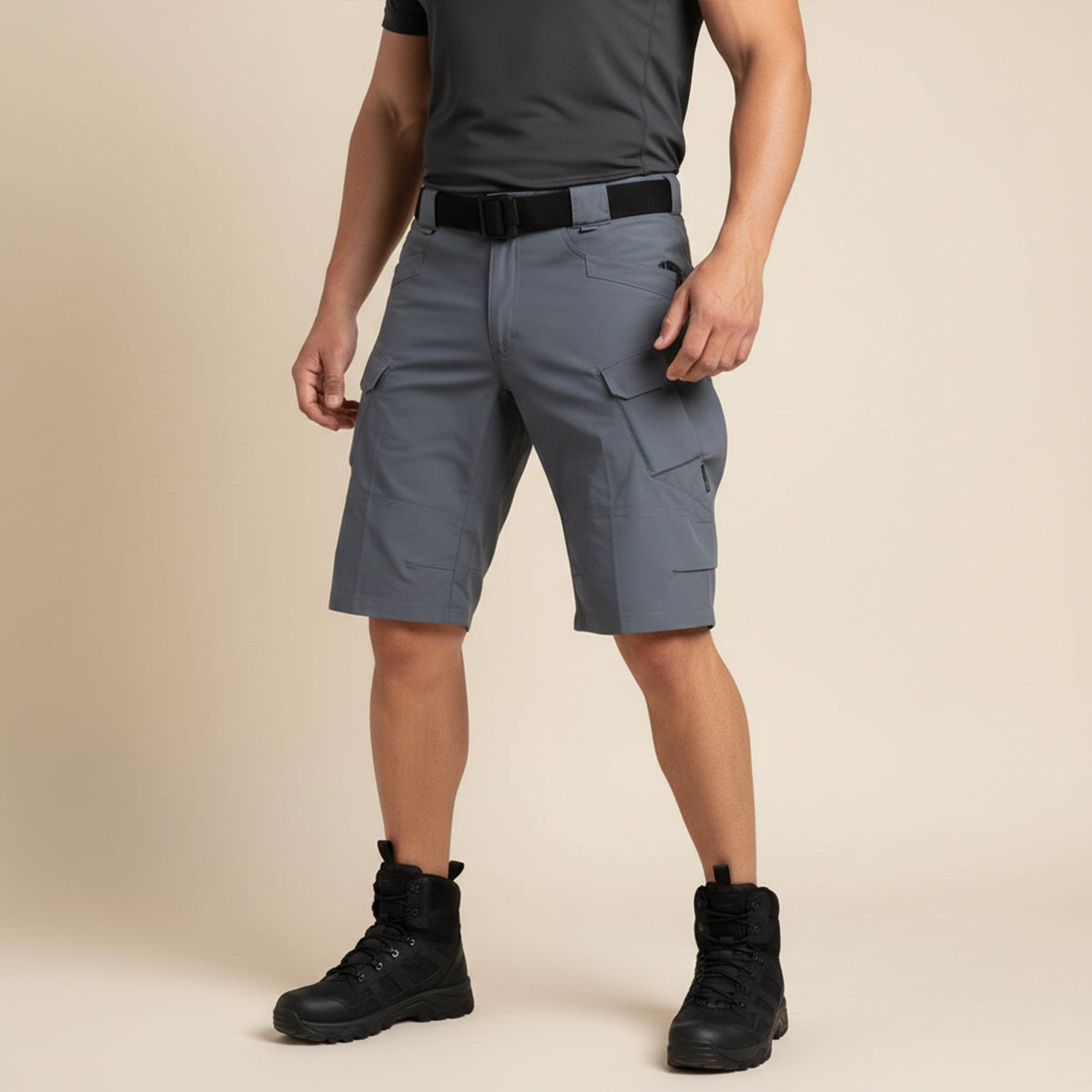 Sage | Men's Cargo Shorts Olive Khaki Utility Belt