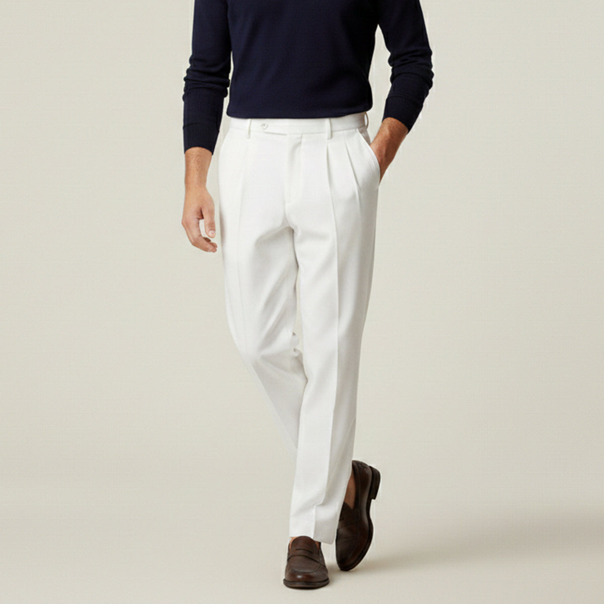 Sage | Men's Pleated Dress Pants Black