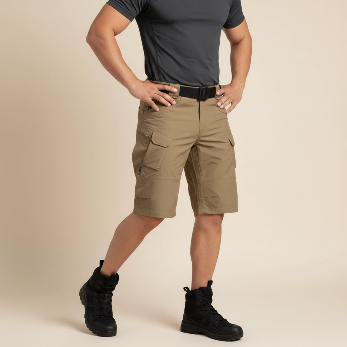 Sage | Men's Cargo Shorts Olive Khaki Utility Belt