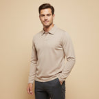 Dama Washington Axel men's long sleeve polo shirt navy - view 11