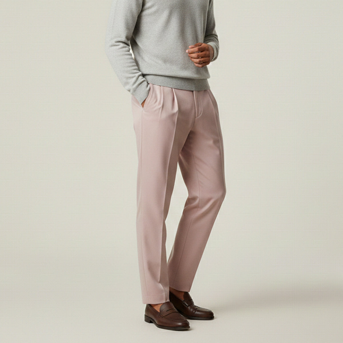 Sage | Men's Pleated Dress Pants Black