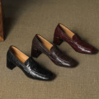 Dama Washington Camille women's block heel loafers burgundy slip on - view 12