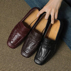 Dama Washington Camille women's block heel loafers burgundy slip on - view 19