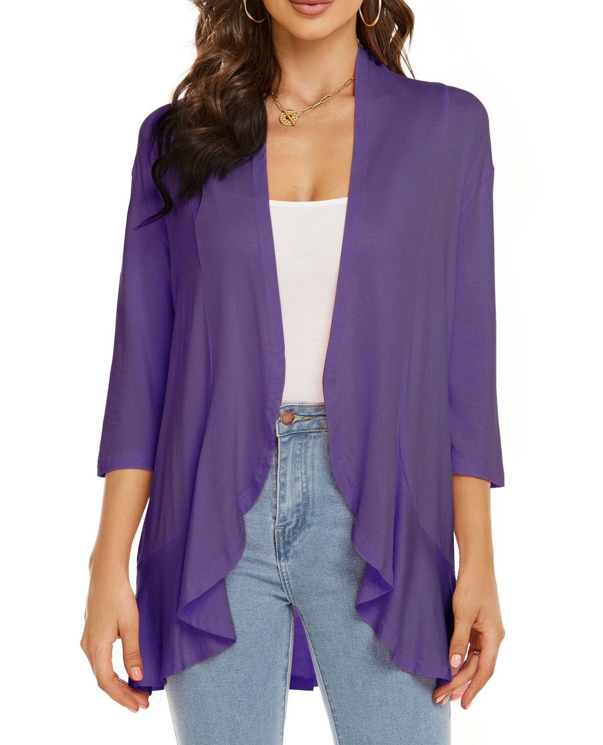 Dama Washington Briar open front draped cardigan - front view