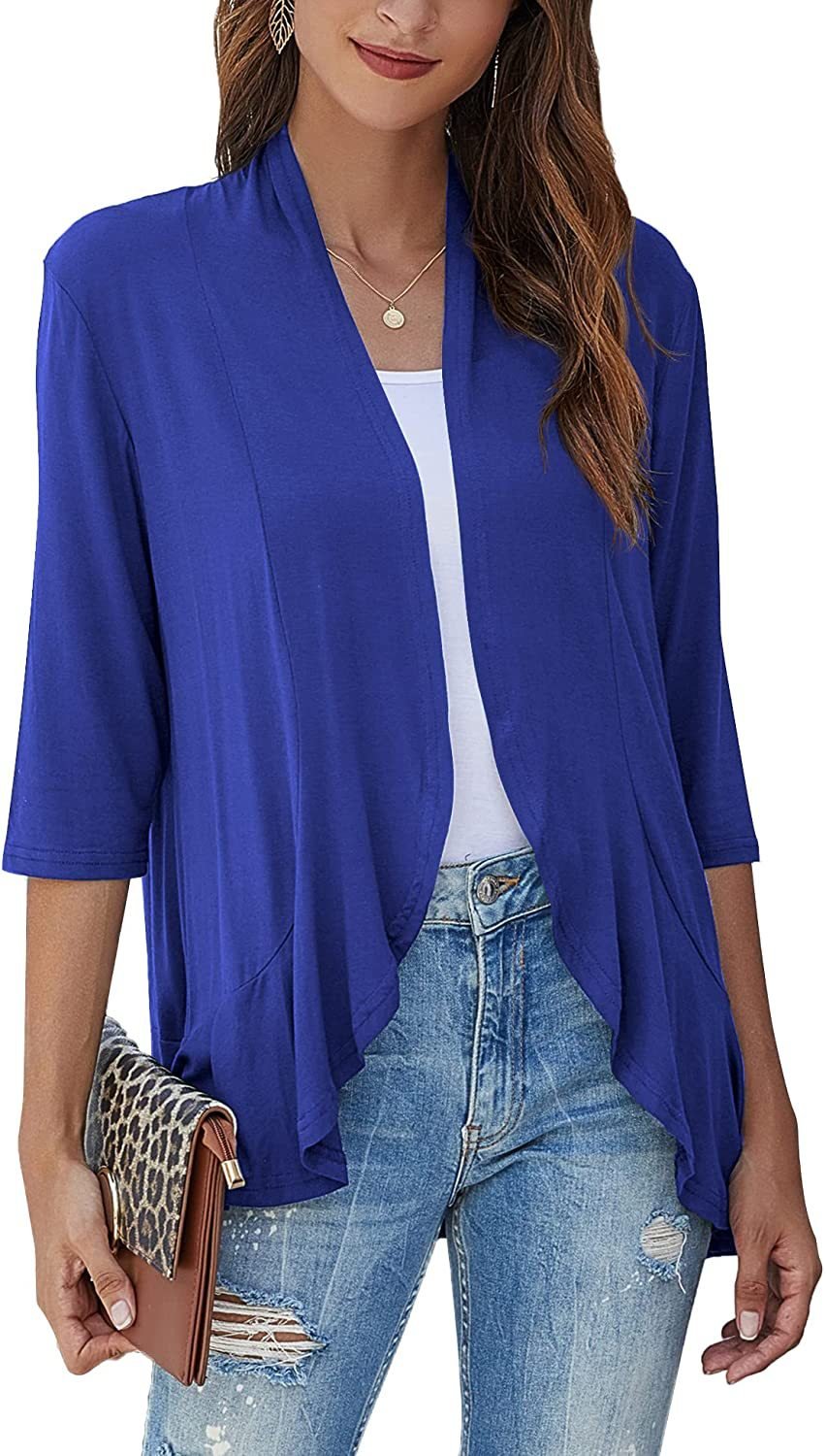Dama Washington Briar open front draped cardigan - view 7