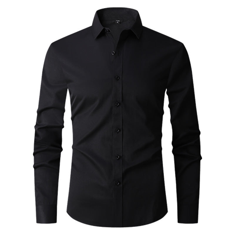 Axel | Men's Slim Fit Button Up Shirt Black