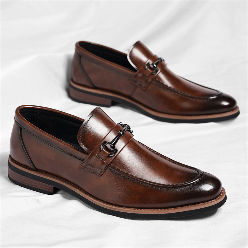 Axel | Men's Slip On Loafers Brown Dress Shoes