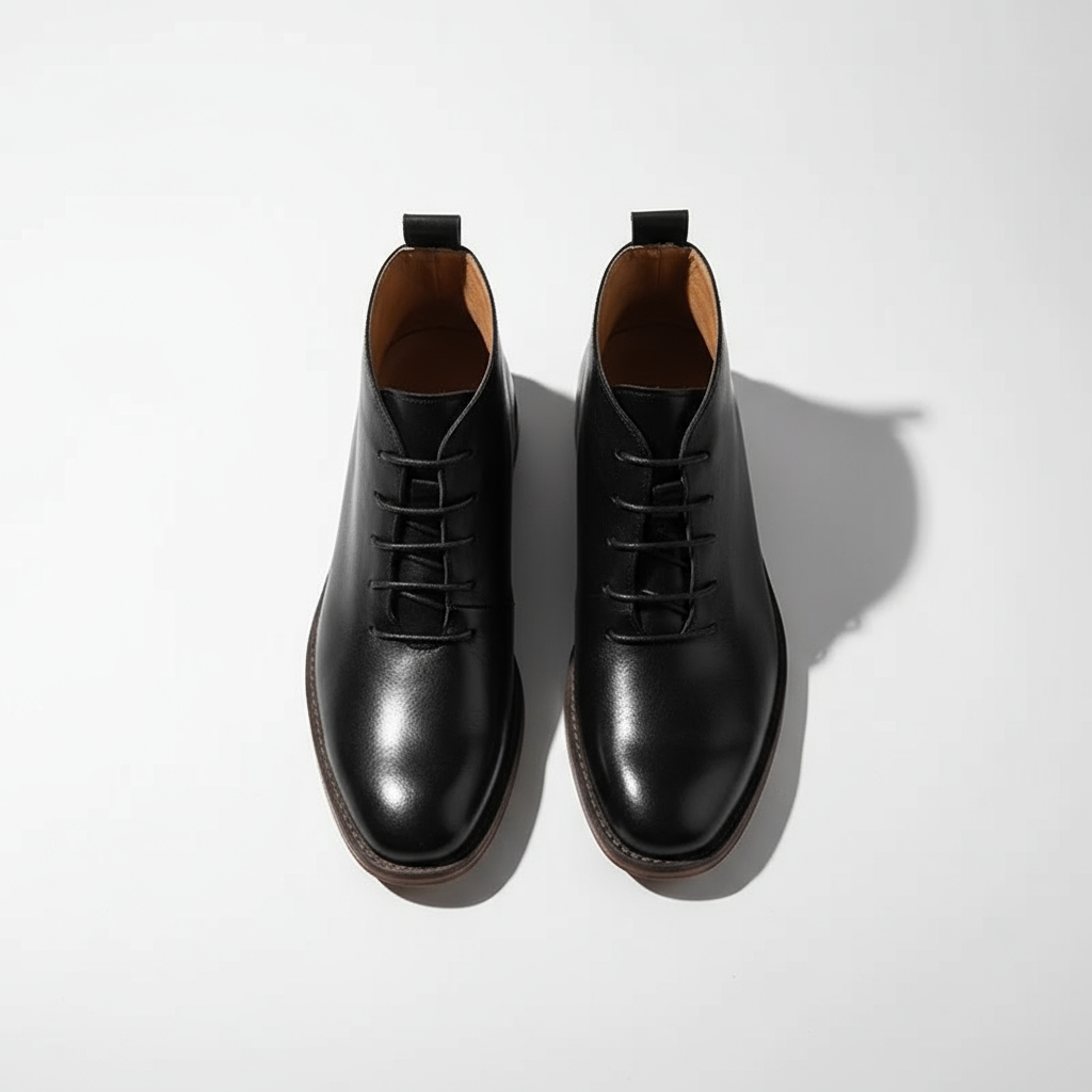 Axel | Men's Leather Lace Up Ankle Boots Brown
