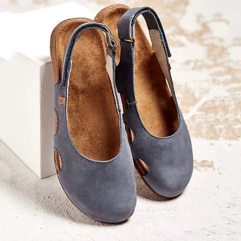 Alma | Women's Suede Slingback Clogs Gray Closed Toe