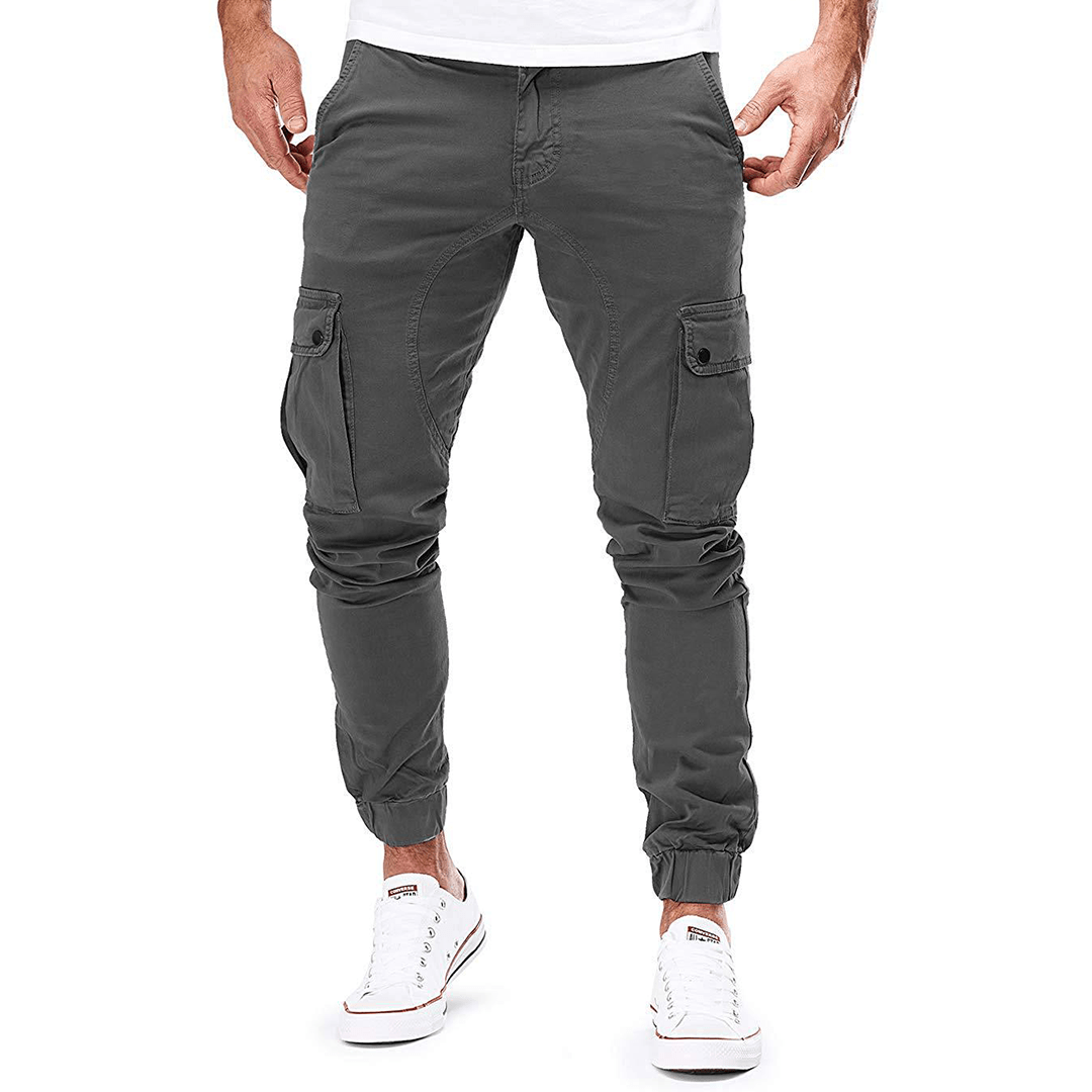 Arlo | Men's Cargo Pants Beige Tapered Calf Pocket