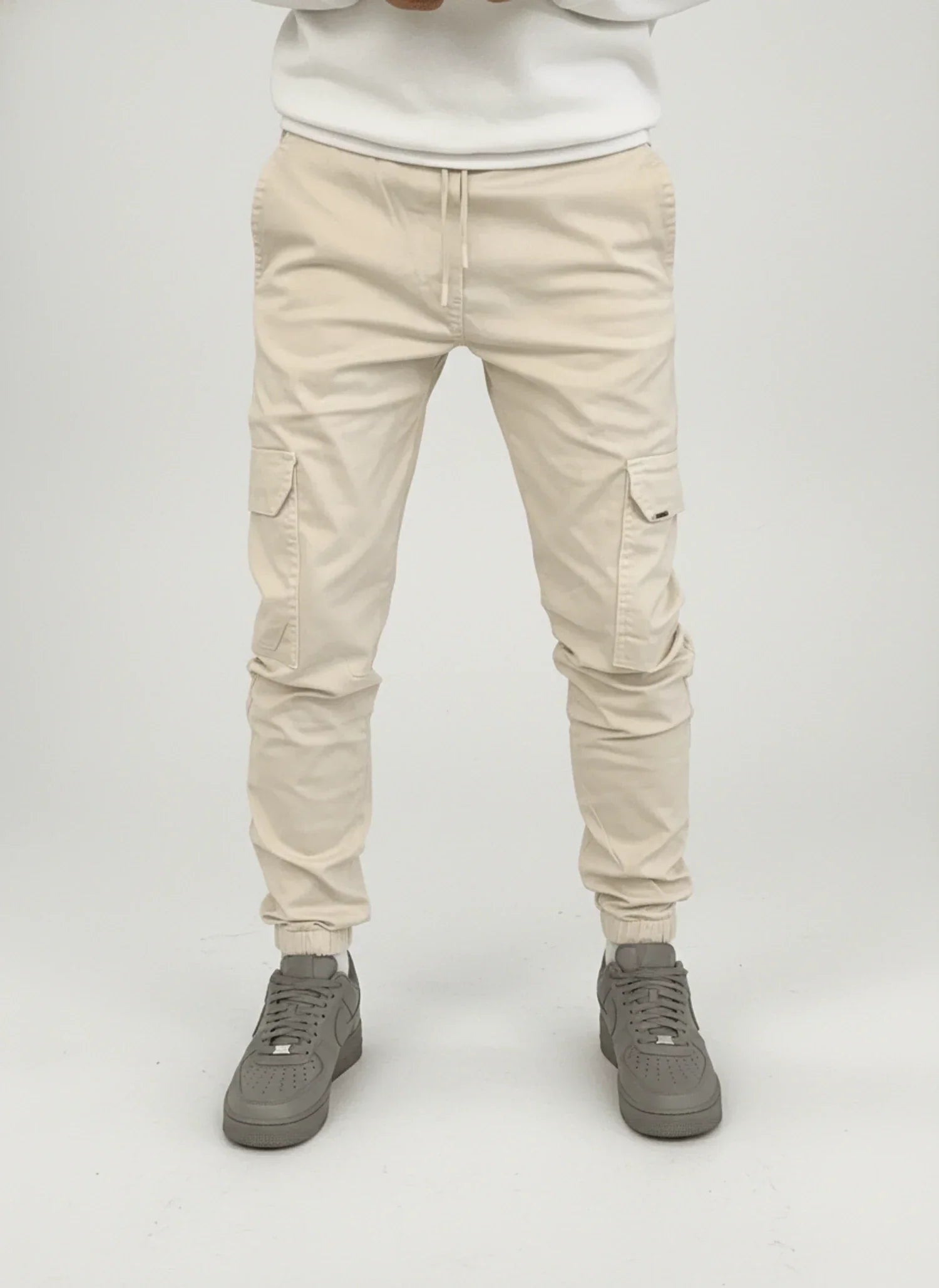 Axel | Men's Cargo Pants Black Tapered Jogger Style