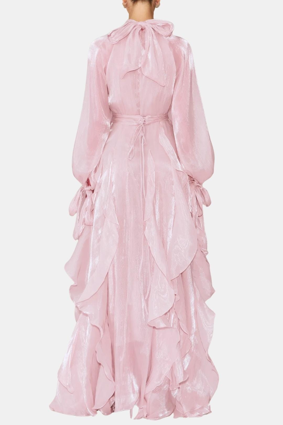 Lola | Women's Long Sleeve Maxi Dress Cream Ruffled