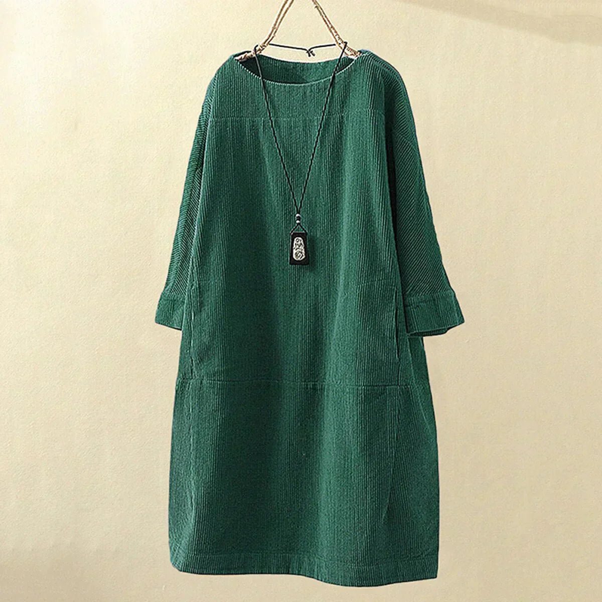 Elise | Women's Corduroy Tunic Dress Long Sleeve