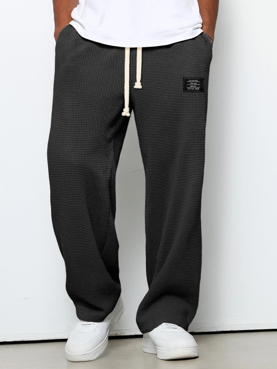 Axel | Men's Relaxed Fleece Pants Light Blue Drawstring