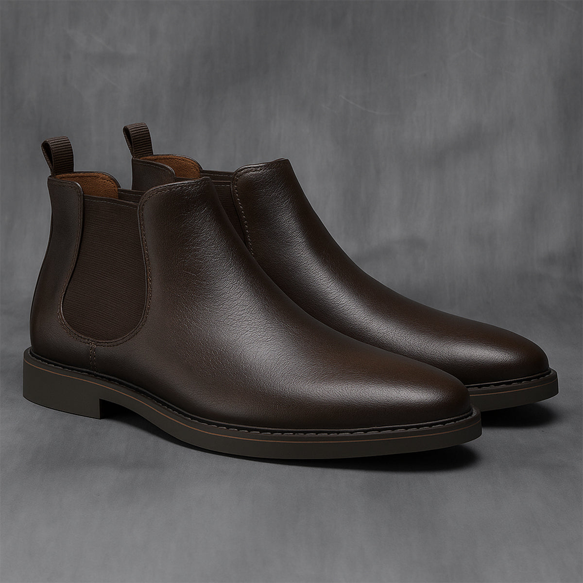 Axel | Men's Chelsea Ankle Boots Brown Leather