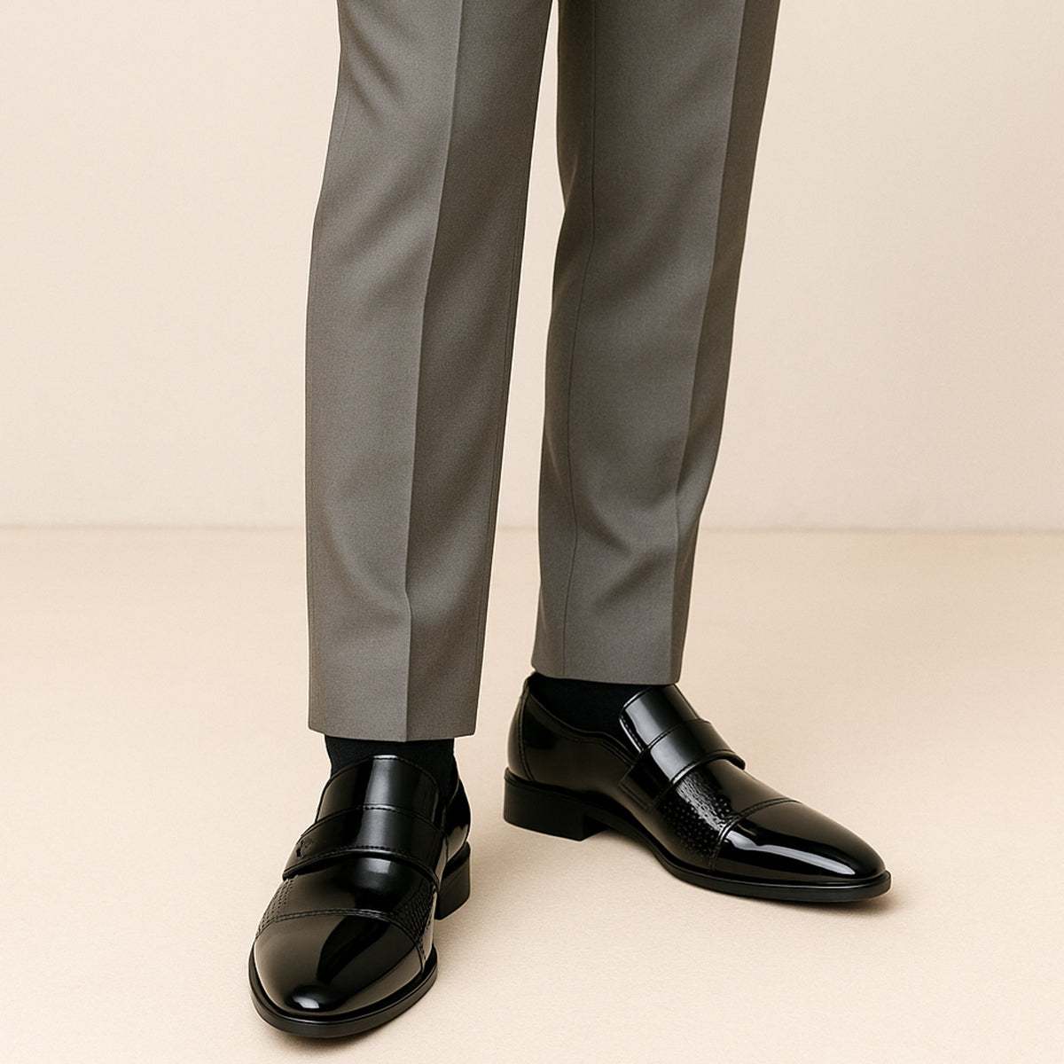 Jude | Men's Patent Leather Loafer Black Formal Dress Shoe