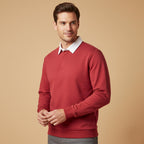 Dama Washington Axel men's long sleeve polo shirt cream white collar - view 14