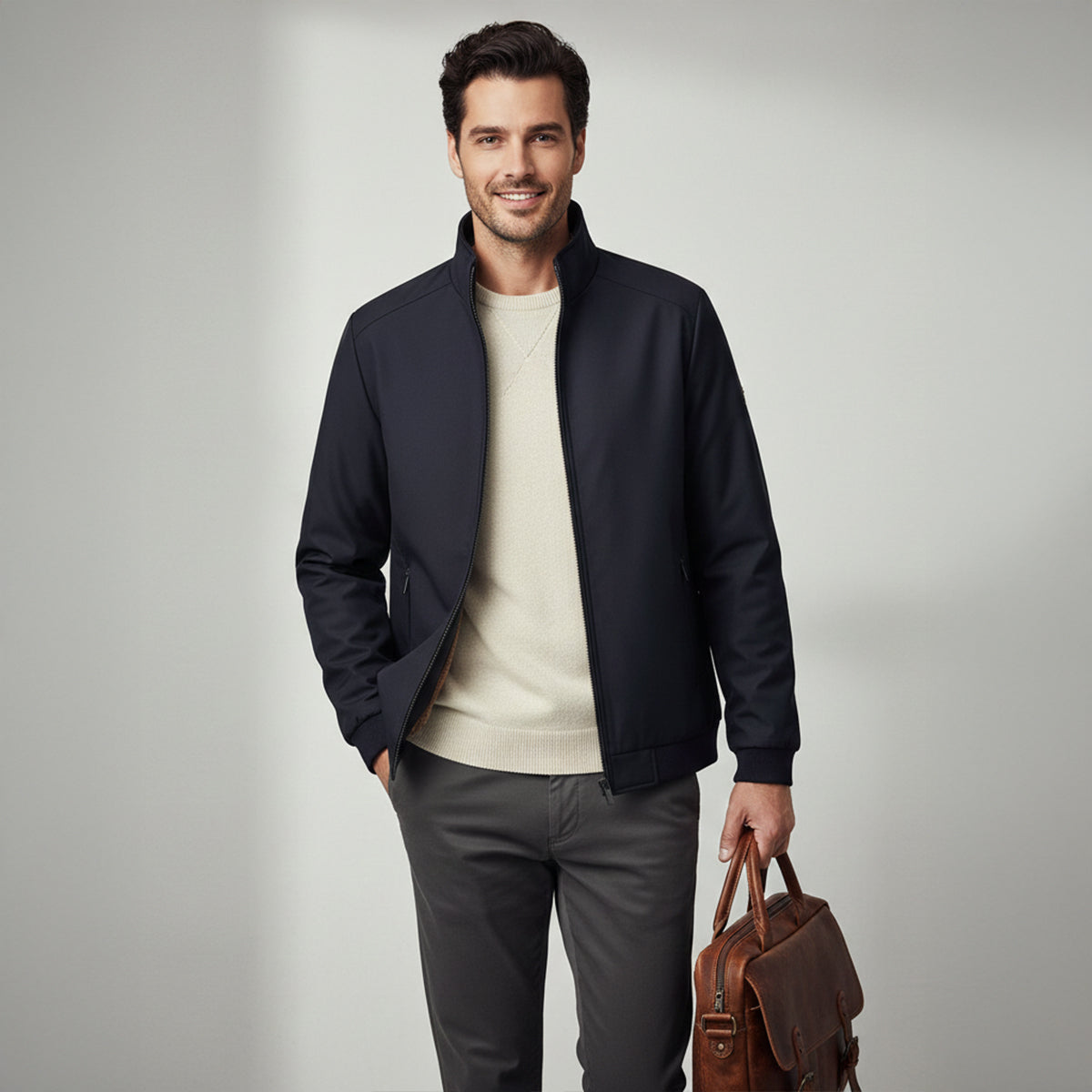 Flint | Men's Lightweight Fleece Jacket Navy