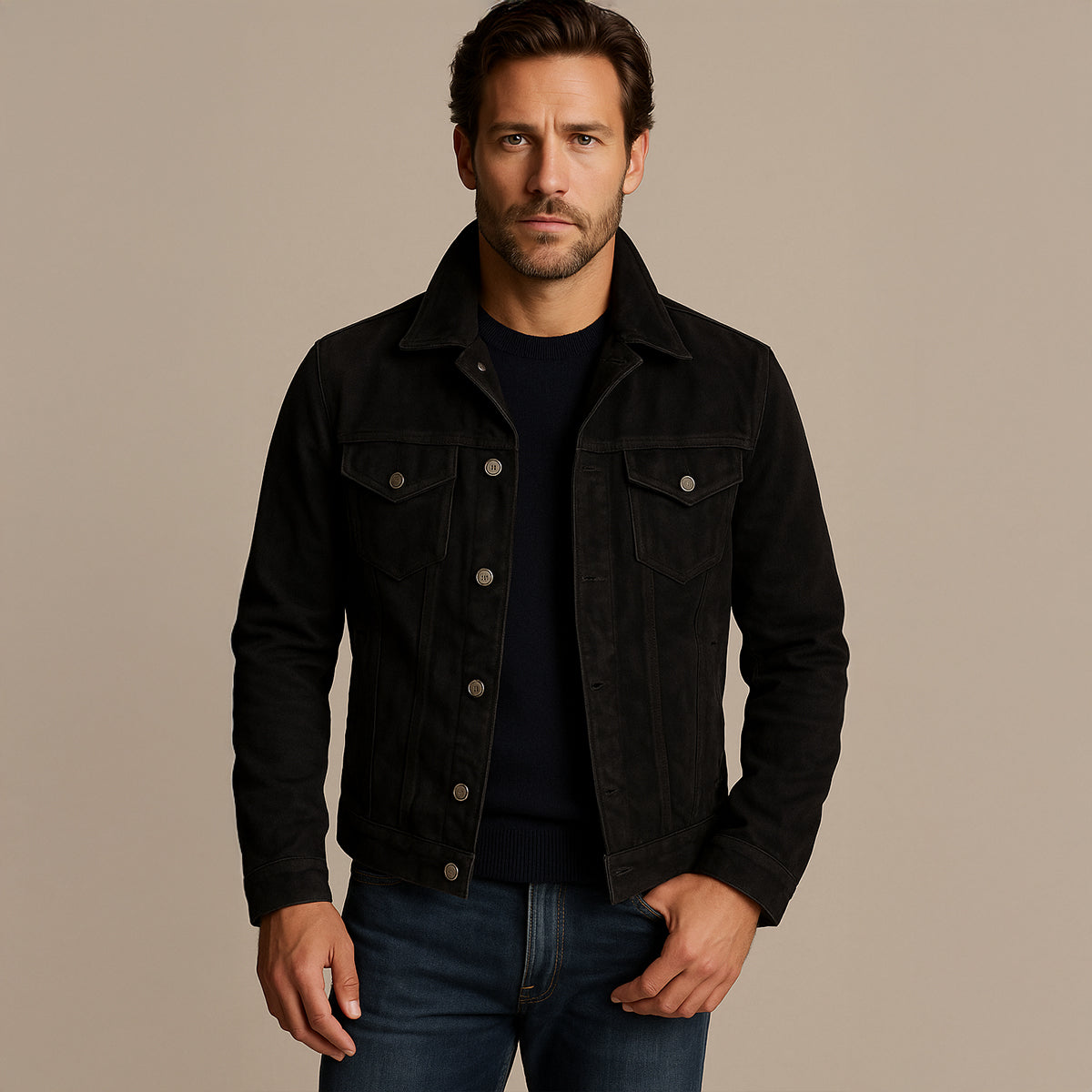 Wyatt | Men's Vintage Suede Cargo Jacket Brown