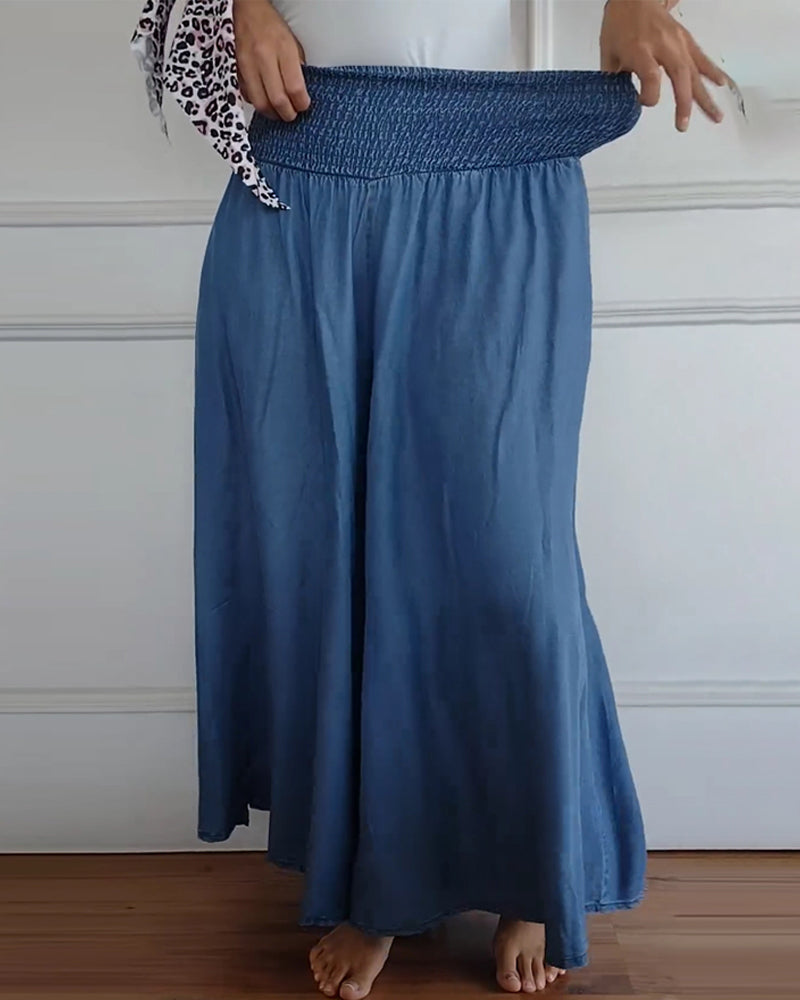 Alma | Women's High Waisted Maxi Skirt Black Linen