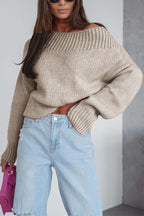 Dama Washington Esme women's oversized crop sweater black knit - view 4