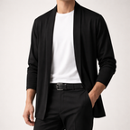 Dama Washington Beau men's cardigan sweater gray long sleeve open front - view 4