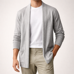 Dama Washington Beau men's cardigan sweater gray long sleeve open front - view 2