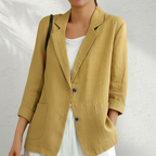 Dama Washington Viola women's oversized blazer black button front - view 3