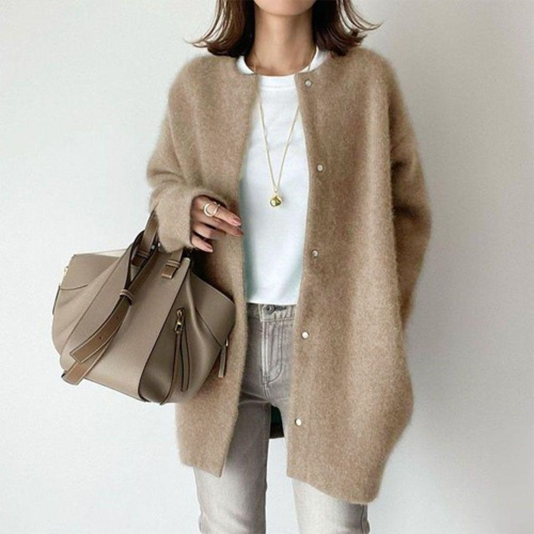 Margot | Women's Oversized Cardigan Sweater Cream