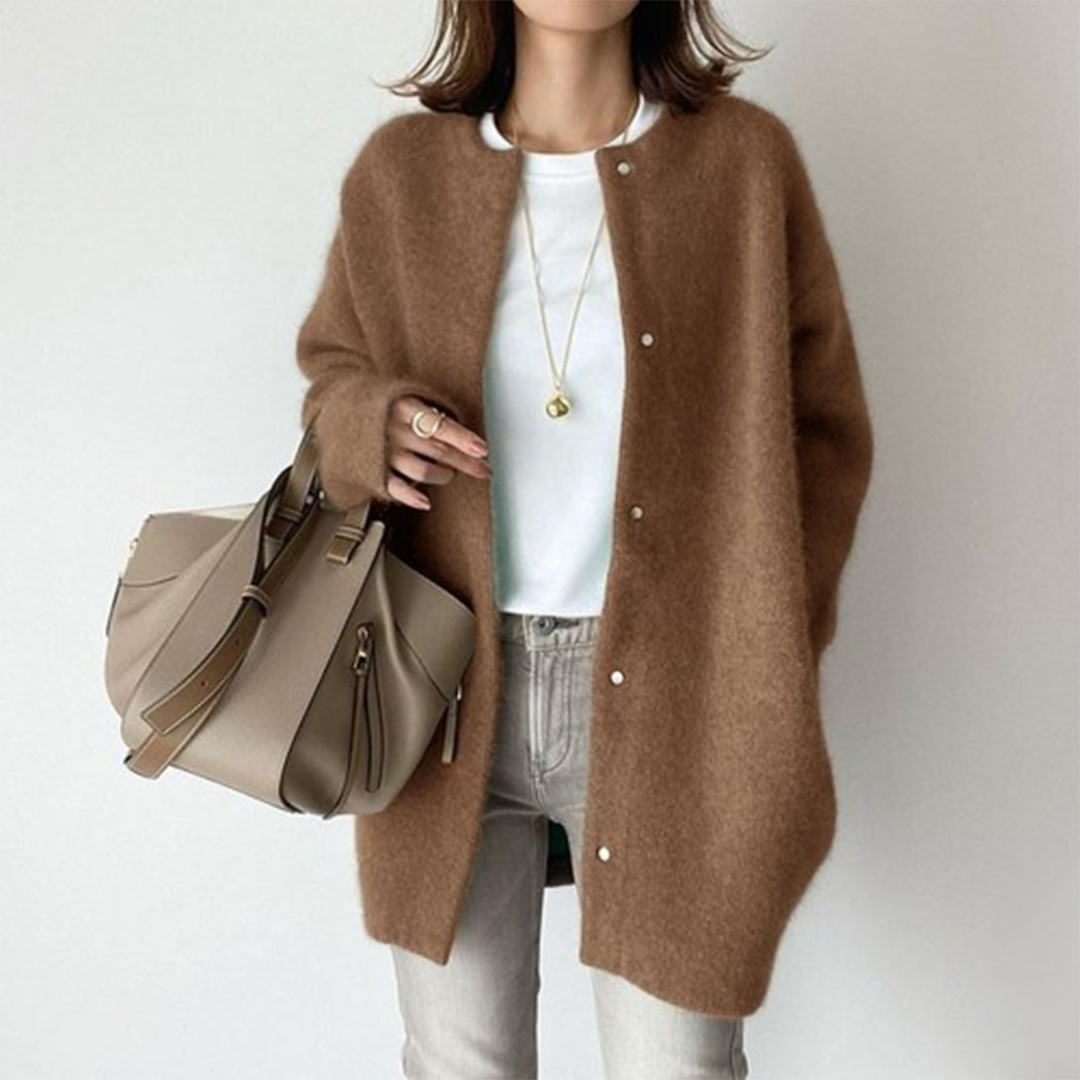 Margot | Women's Oversized Cardigan Sweater Cream