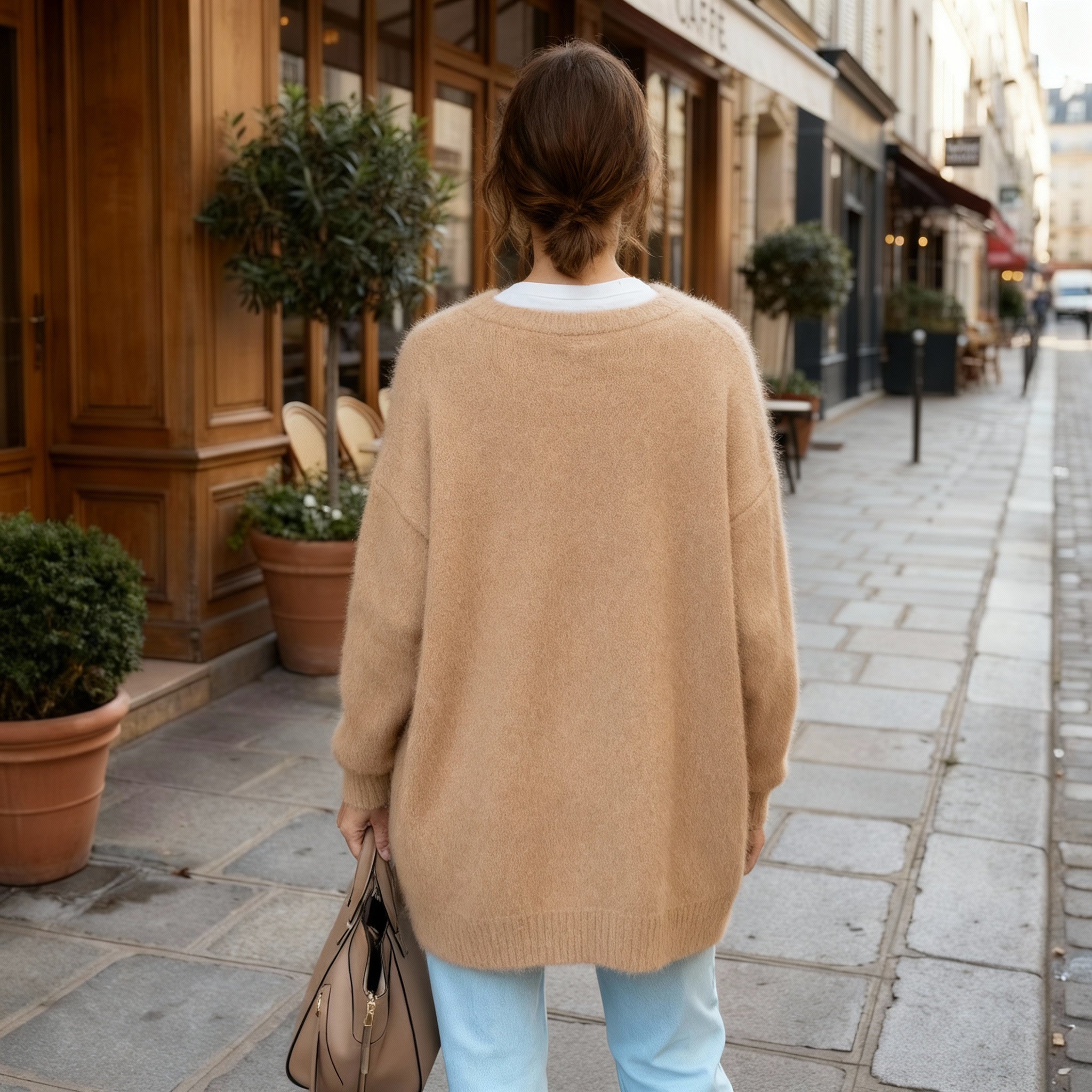 Margot | Women's Oversized Cardigan Sweater Cream