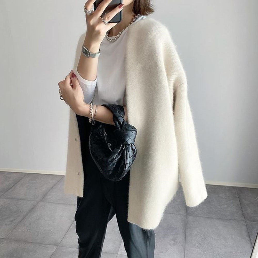 Margot | Women's Oversized Cardigan Sweater Cream