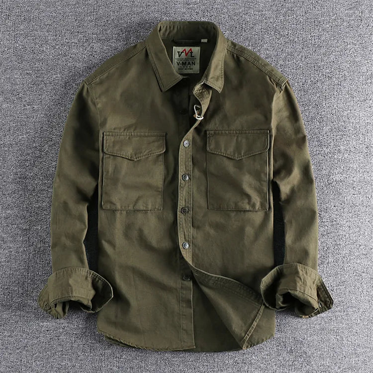 Ash | Men's Utility Shirt Olive Drab Long Sleeve