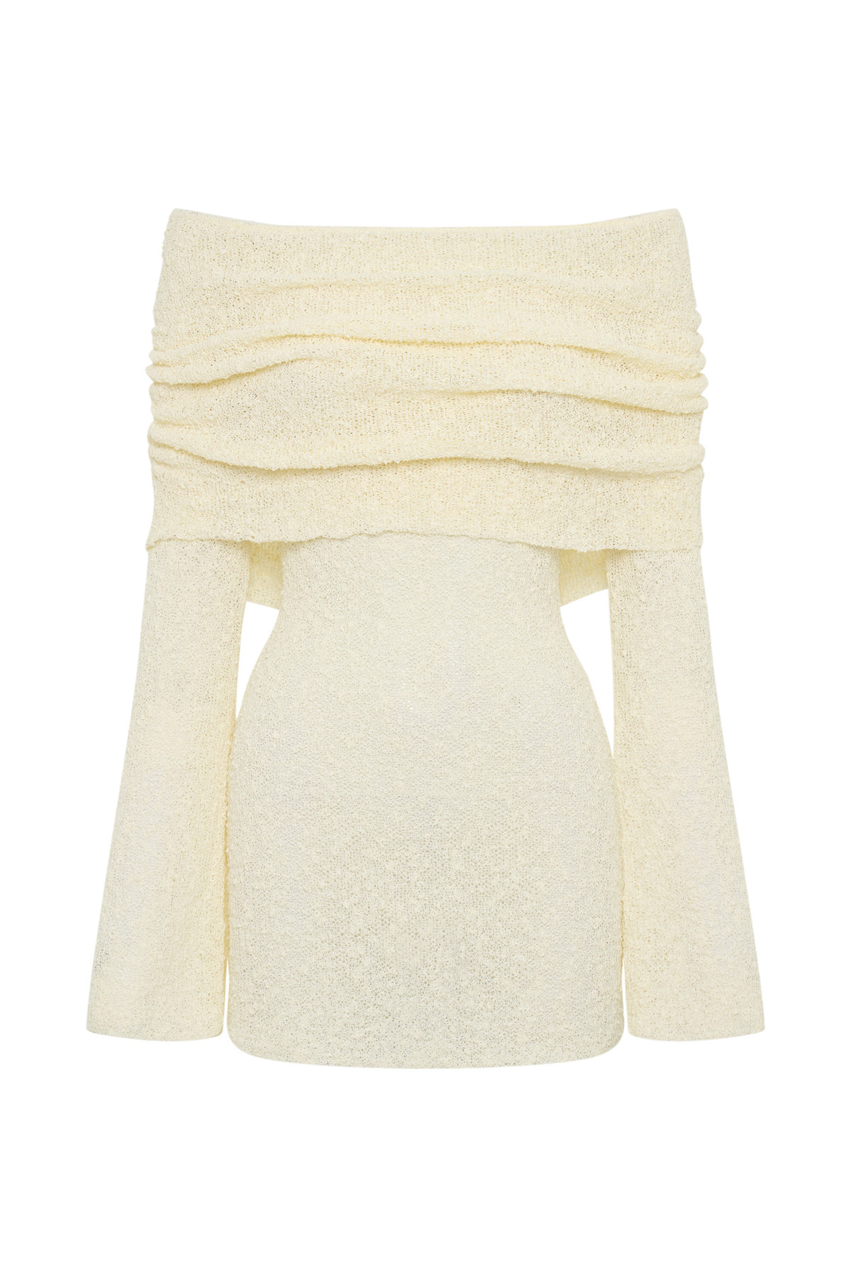Dama Washington Isla women's off shoulder knit dress cream - view 7