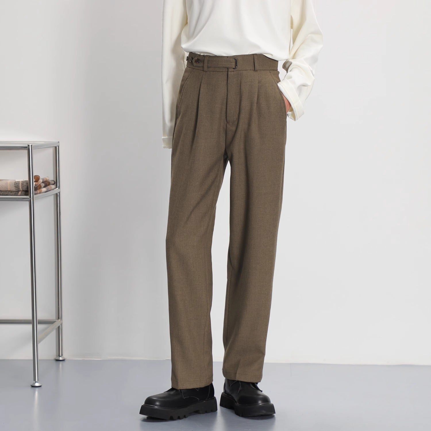 Wyatt | Men's Pleated Dress Pants Black