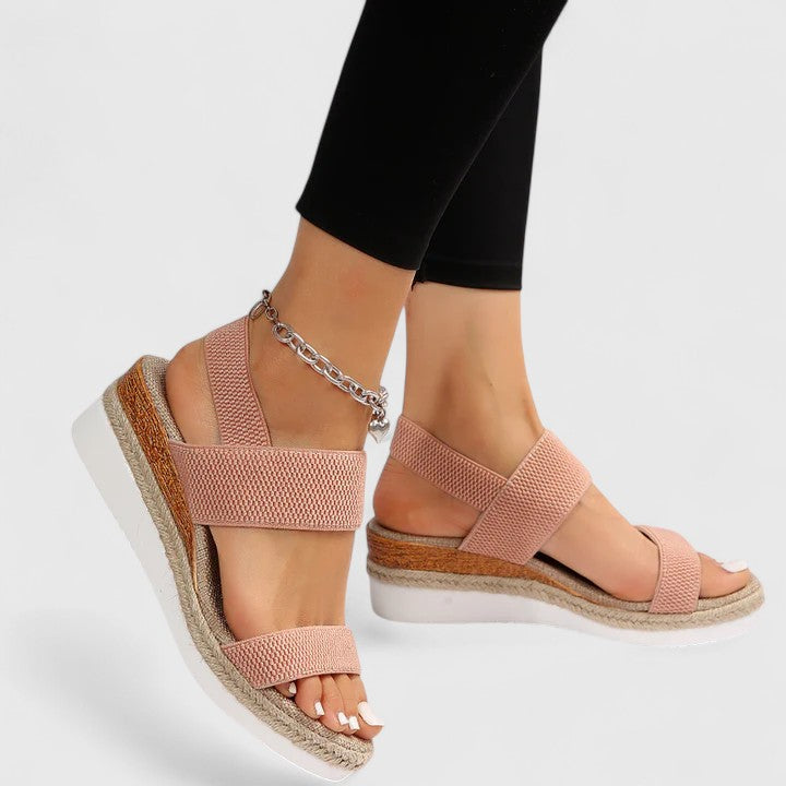 Rue | Women's Platform Sandals Cream Ankle Strap