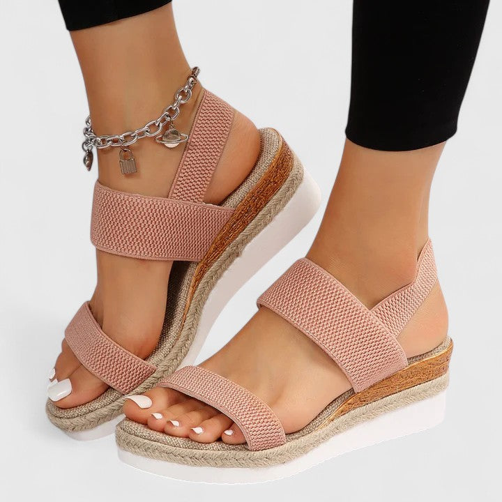 Rue | Women's Platform Sandals Cream Ankle Strap