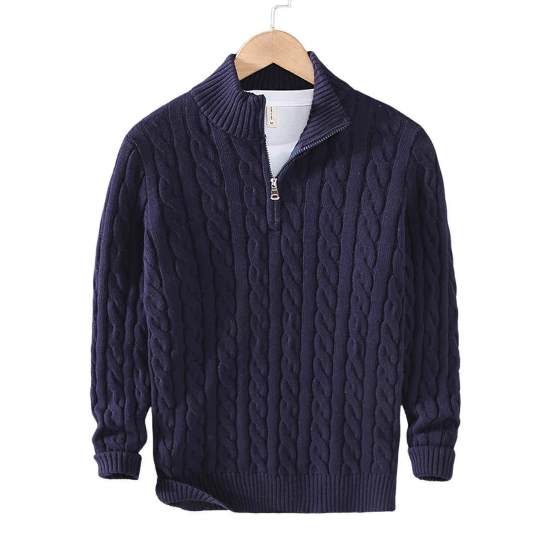 Dama Washington Sullivan quarter zip cable knit sweater - view 2