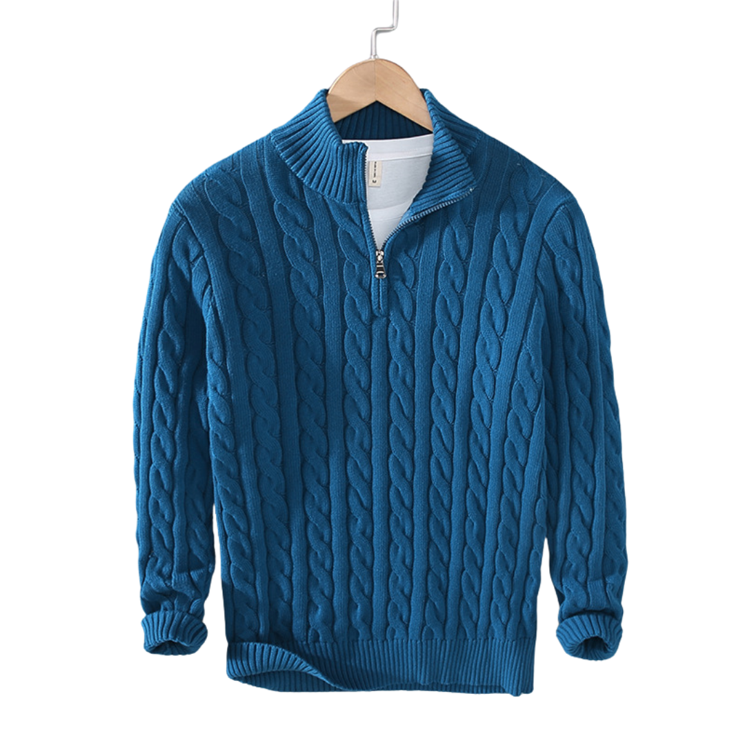 Dama Washington Sullivan quarter zip cable knit sweater - view 4
