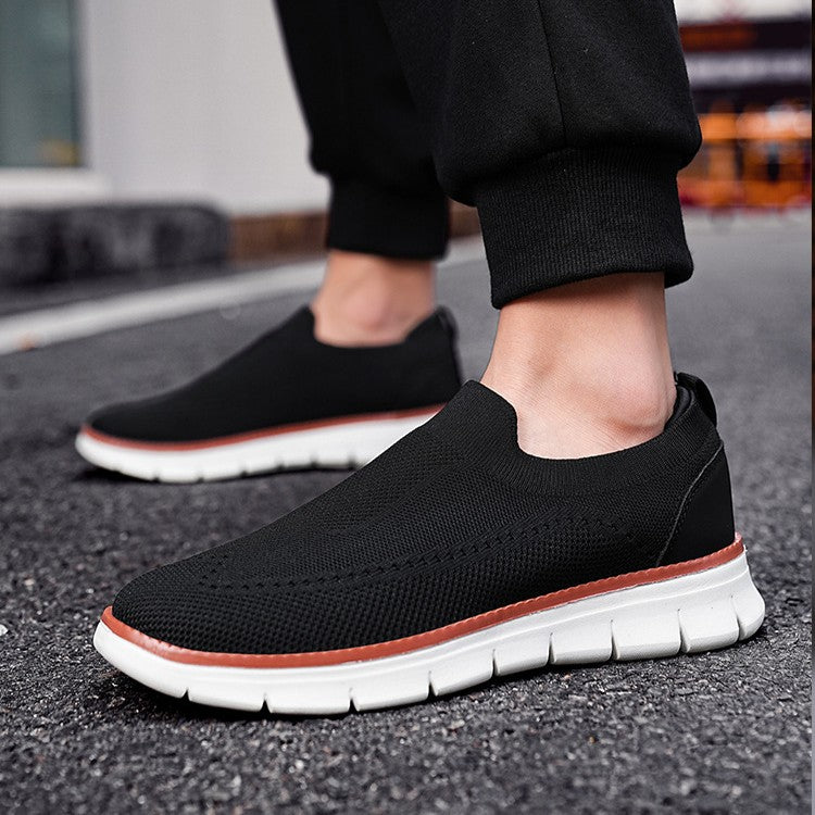 Nash | Men's Slip On Sneaker Black Cream Comfort Walk