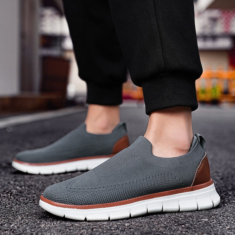 Nash | Men's Slip On Sneaker Black Cream Comfort Walk