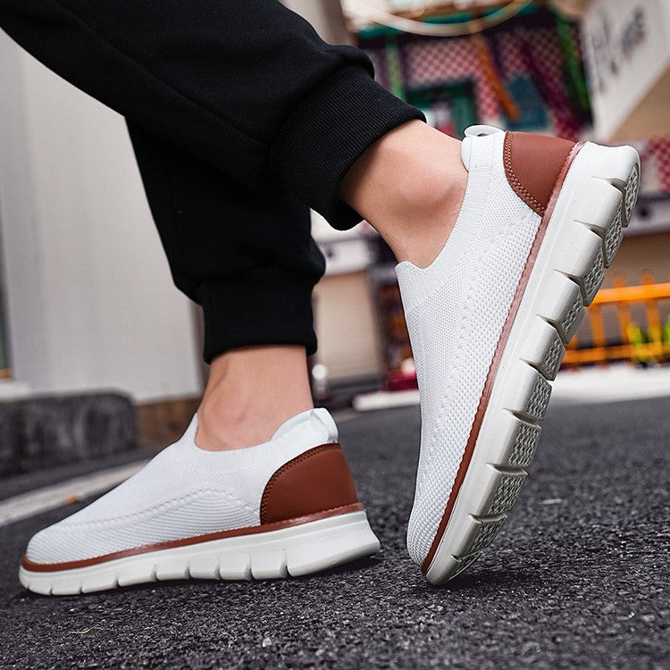 Nash | Men's Slip On Sneaker Black Cream Comfort Walk
