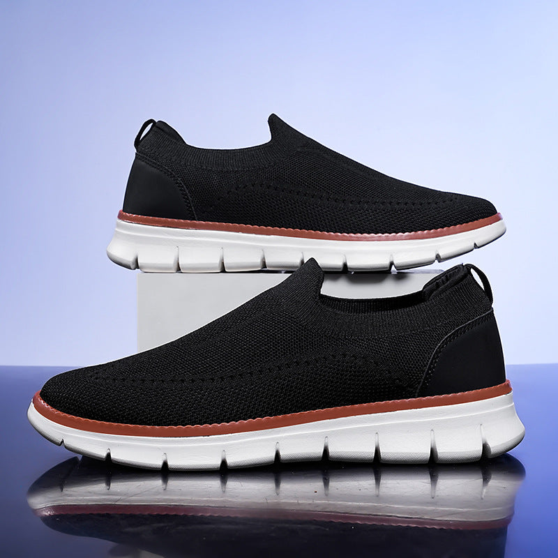 Nash | Men's Slip On Sneaker Black Cream Comfort Walk