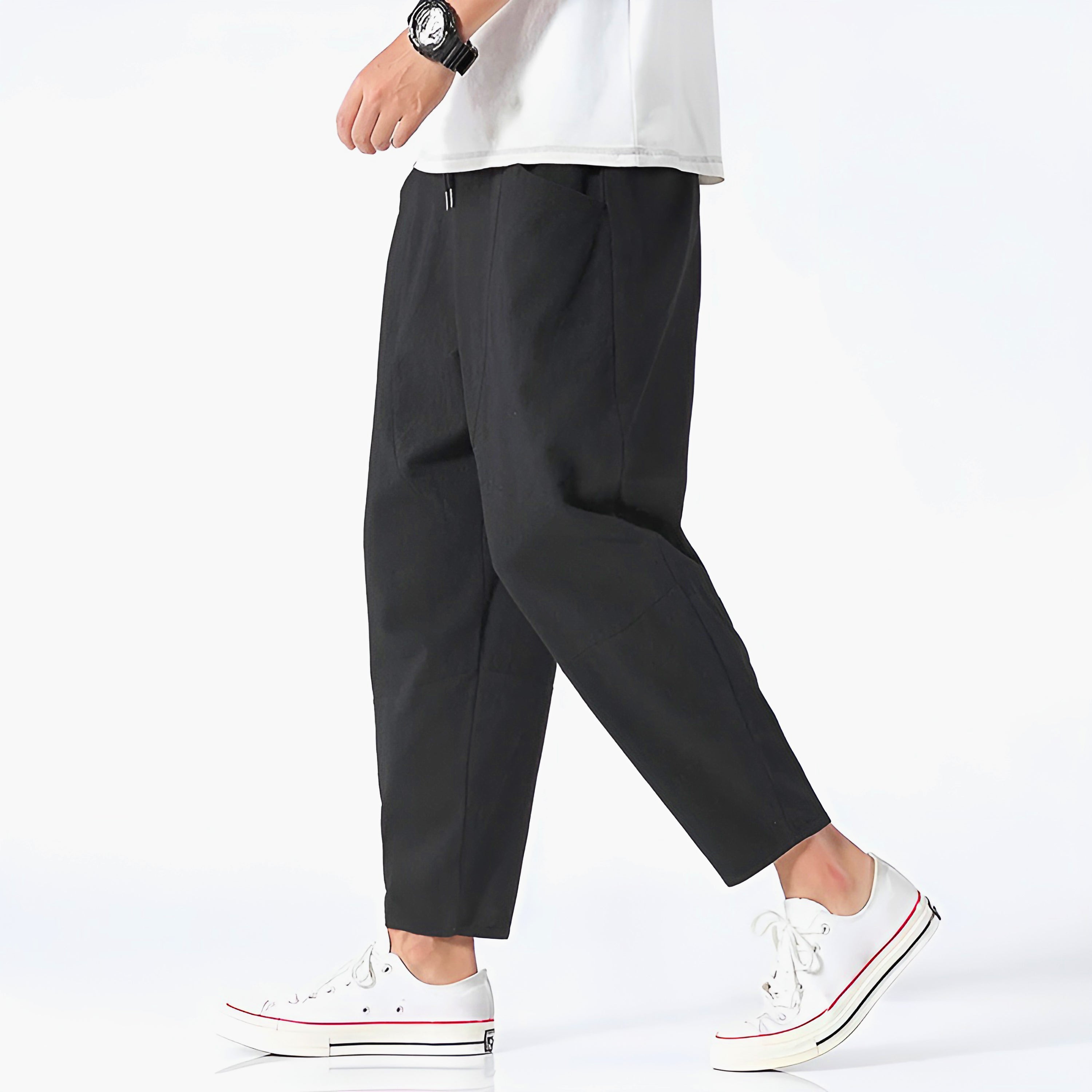 Callum | Men's Relaxed Fit Linen Pants Blue