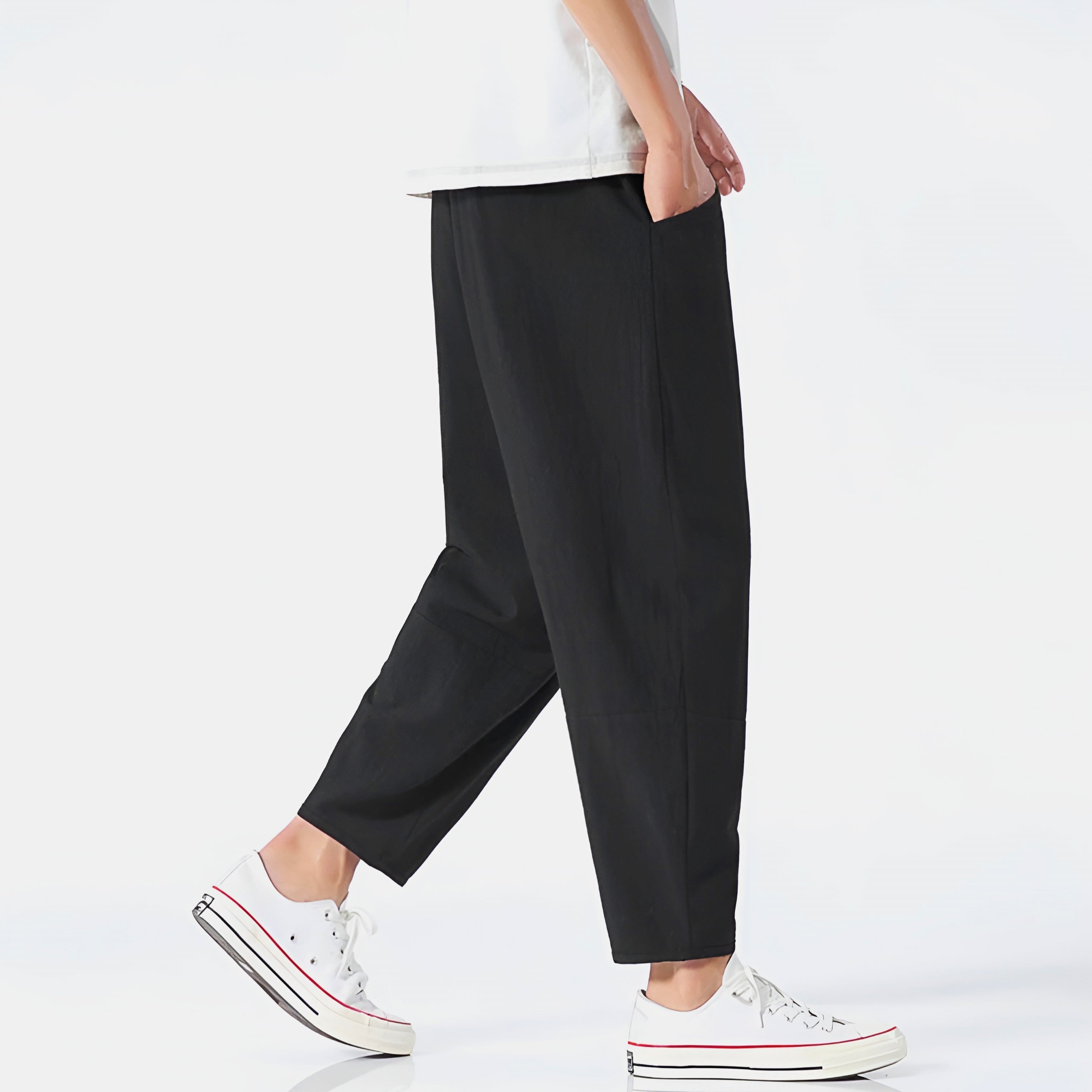 Callum | Men's Relaxed Fit Linen Pants Blue