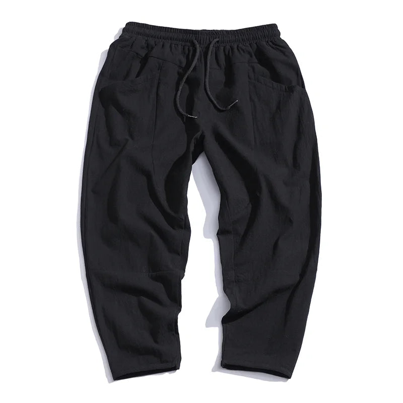 Callum | Men's Relaxed Fit Linen Pants Blue