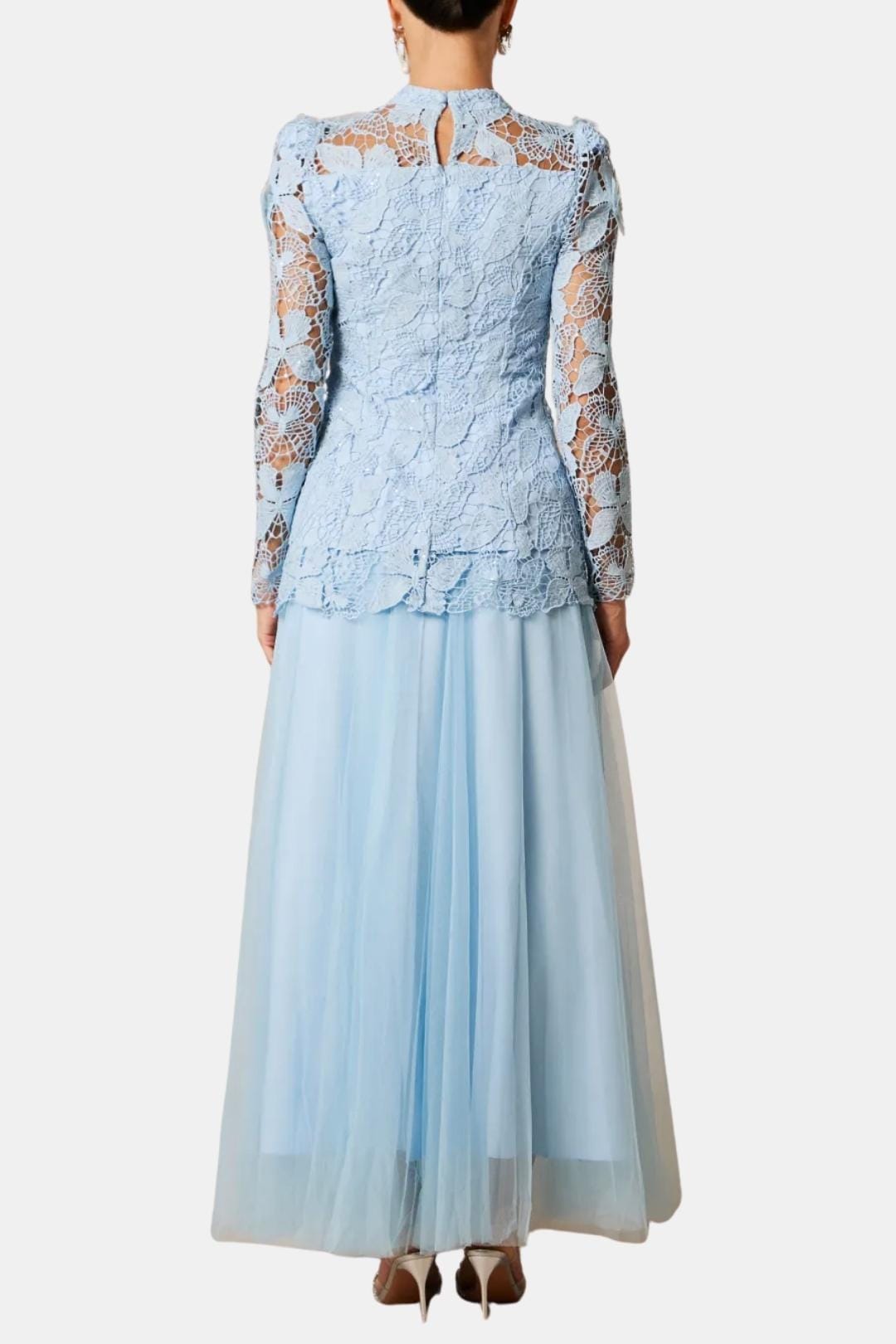 Rue | Women's Long Sleeve Lace Maxi Dress Black