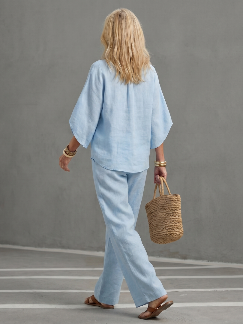 Dama Washington Sibylla women's relaxed linen set - view 4
