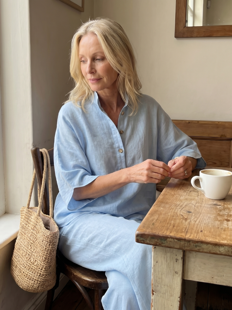 Dama Washington Sibylla women's relaxed linen set - view 12