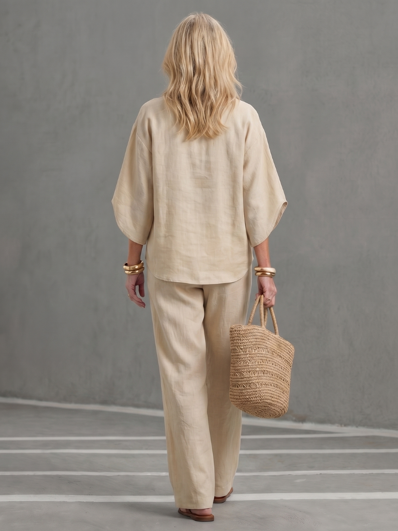 Dama Washington Sibylla women's relaxed linen set - view 11